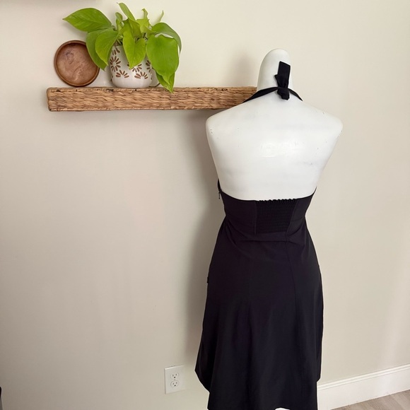 Athleta Womens Black Stretch Athleisure Dress Mini Length Long Sleeve Size S - Picture 6 of 11